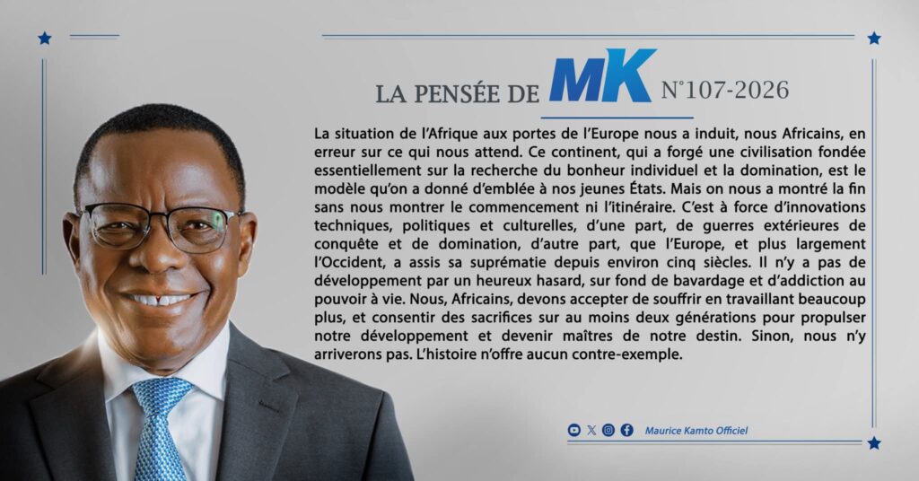 Maurice Kamto appelle l'Afrique au sacrifice et au travail pour son développement