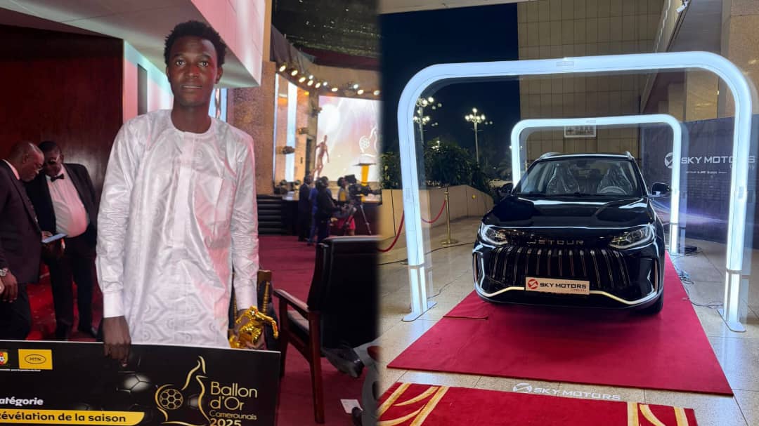 Serge Daura sacré Ballon d'Or camerounais 2025 et repart avec une voiture Jetour
