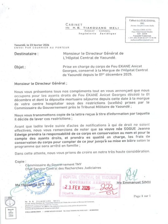 Cameroun : La dépouille d'Anicet Ekanè enfin libérée par Yaoundé après des mois de rétention