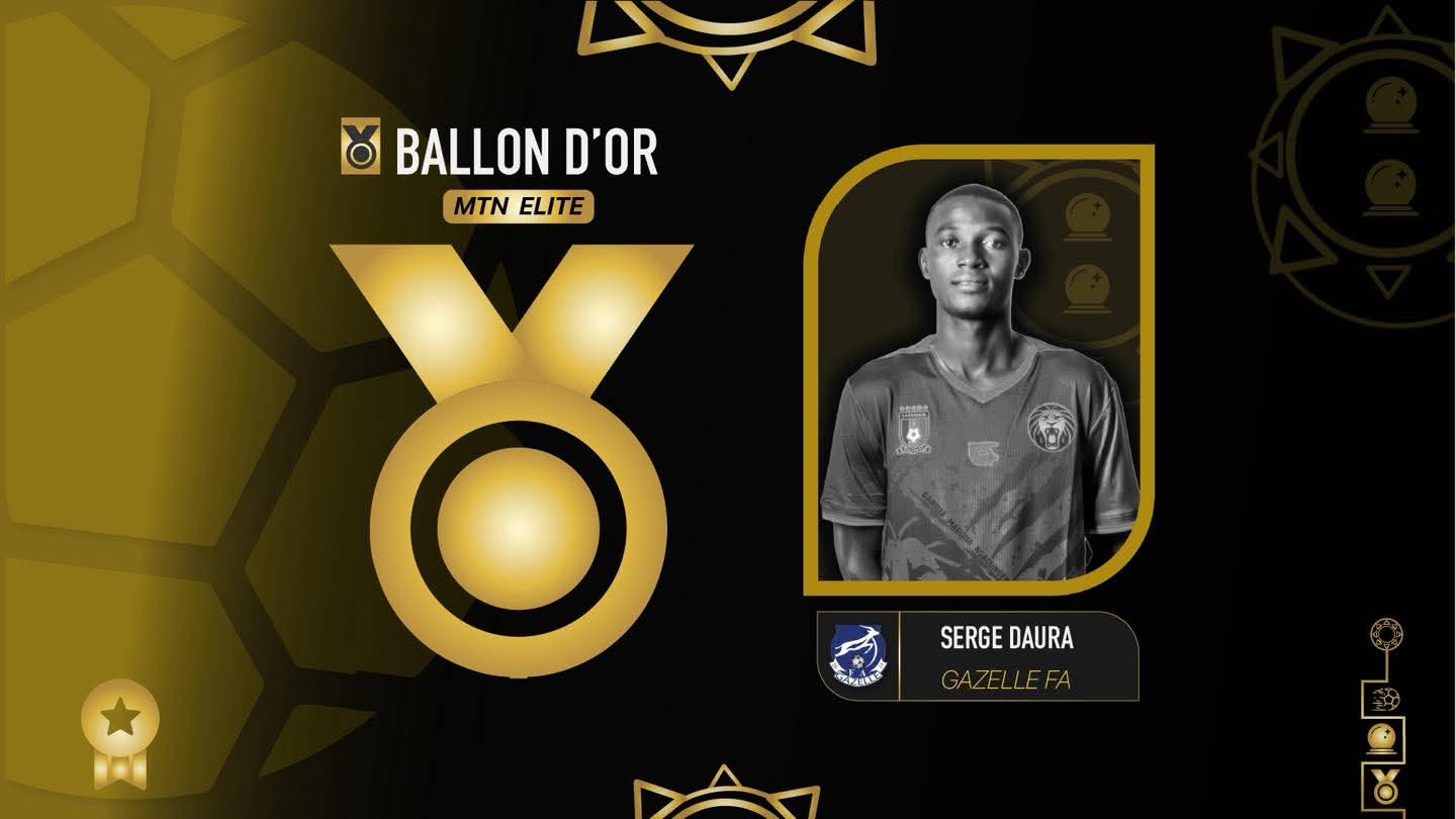 Serge Daura sacré Ballon d'Or 2025 : une consécration pour le jeune attaquant de Gazelle FA